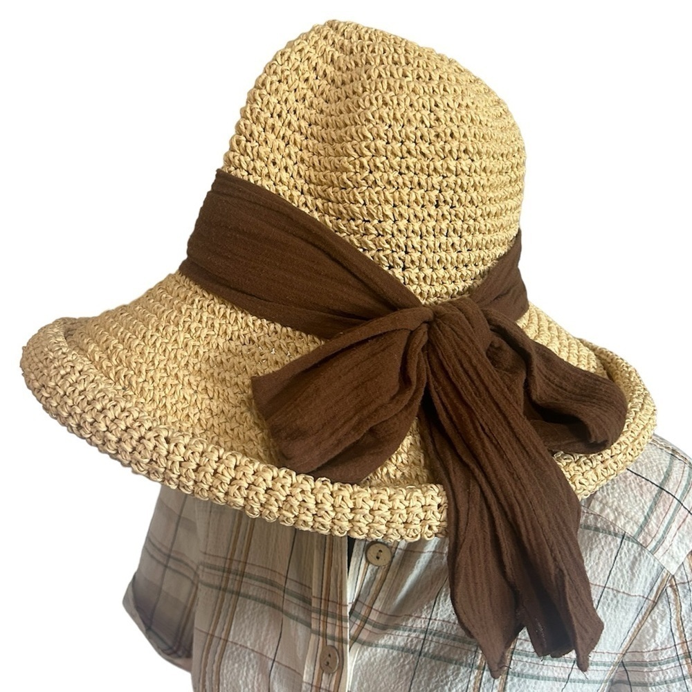 Scala Collezione Paper Hat with Brown Bow